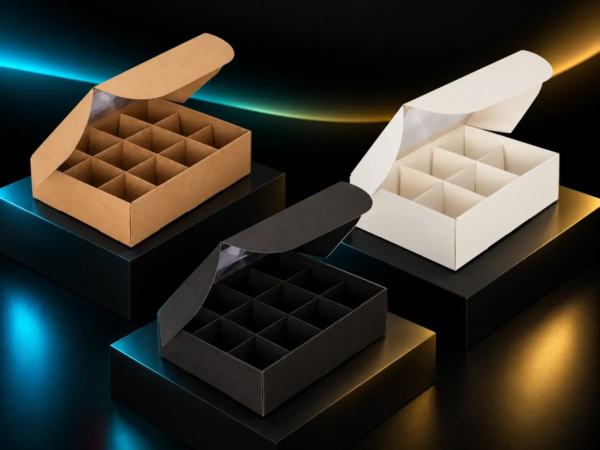 Scatole per cioccolatini con separatori
