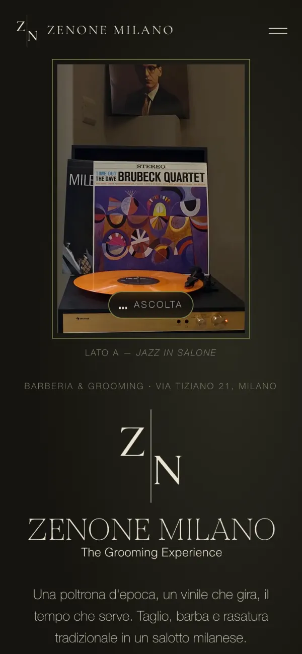 Sito Zenone Milano sul telefono